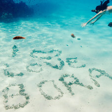 Love Bora Bora in the sand