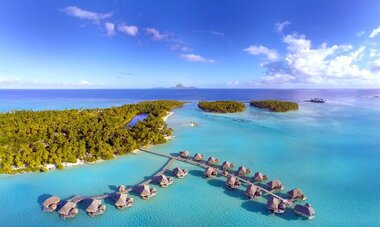 Aerial view of Le Taha'a Resort