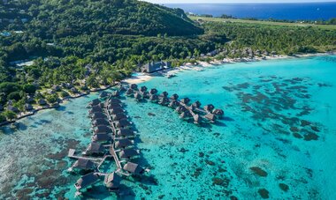 Aerial View of the Sofitel Kia Ora Moorea Beach Resort