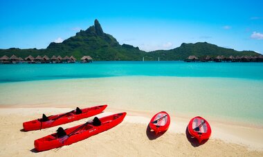 The Westin Bora Bora Main beach watersport kayak paddle