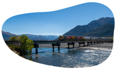 Air Tahiti Nui New Zealand South island Tranzalpine train