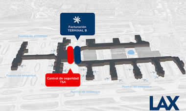Mapa 3D del aeropuerto de LAX
