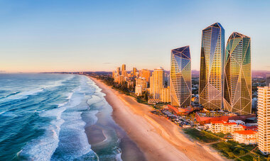 Aerial view of Gold Coast Australia