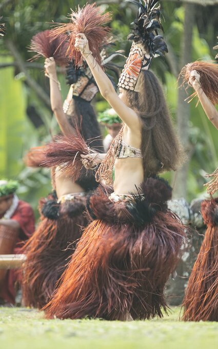 Danseuse de 'Ori Tahiti lors d'un spectacle de danse 